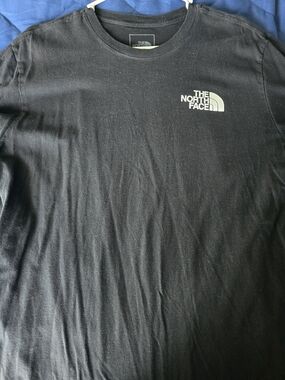 The North Face Men’s Black Long-Sleeve Tee with White Logo